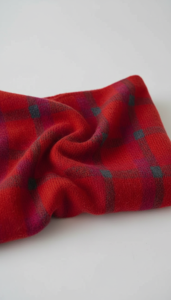 Elin™ | Mjukstickad Rutig Kofta